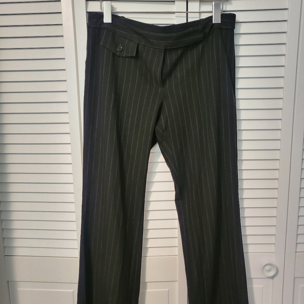 Pin-Striped Black Dress Pants